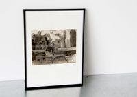 Ernst Stückelberg, Basel, Kohlezeichnung, Zeichnung, Schweizer Kunst, Schweizer Schule, Original Skizze