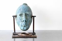 Salvatore Mainardi, Schweizer Künstler, Italien, Kunstkeramik, Raku, Kopf, Skulptur, Sammlerstück