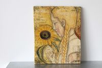 Hedwig Neri-Zangger, Embrach, Zürich, Kunstkeramik, Keramikbild, Studiokeramik, 50er Jahre, Sonnenblume, Porträt,