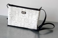 Louvier Paris, Damentasche, Designtasche, Handtasche, Vintage, Umhängetasche, Crossbody, weiss/schwarz