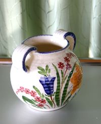Schramberg Majolika, Keramikvase, 1920, Landhausstil, Antikkeramik