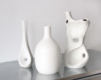 Sgrafo Modern, Vase, Solifleur, Peter M&uuml;ller, Keramikvase, Vintage, Midcentury, Sandglasur