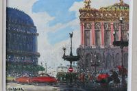 Georges Gerbier, Paris, Frankreich, &Ouml;lbild, Place de l&rsquo;Opera, Op&eacute;ra Garnier, Le Grand Hotel,