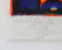 Hedwig Schr&ouml;der, Deutschland, Holzschnitt, Linolschnitt, Abstrakt, Popart, Fantasie, Kubismus