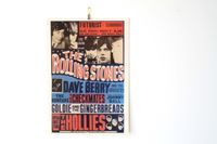 Rolling Stones, British Tour 1965, Scarborough, Plakat, Werbung, Sammlerst&uuml;ck, Vintage, Dave Berry, The Hollies