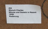 Charles Wyrsch, Lithografie, Radierung, Baumstudie, Schweizer K&uuml;nstler