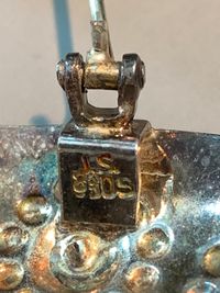 Solje, Silberbrosche, Brosche, antike, Trachtenschmuck, Norwegen, Silberschmuck, 830 Silber vergoldet