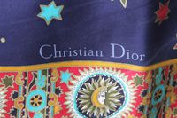 Christian Dior, Paris, Seidentuch, Carre, Foulard, Sonne Mond Sterne, Seidenschal