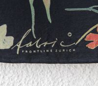 Seidenschal, Fabric Frontline, Z&uuml;rich, Seidentuch, schwarz, Blumen