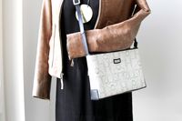 Louvier Paris, Damentasche, Designtasche, Handtasche, Vintage, Umh&auml;ngetasche, Crossbody, weiss/schwarz