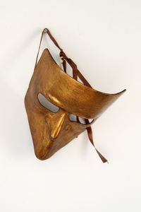 Bauta Maske, Karneval, Venedig, Gianni Cavalier, Kunsthandwerk, Gold, Sammelst&uuml;ck
